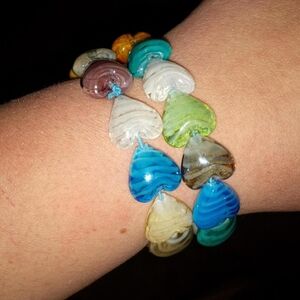 2 Pairs of Big Hearted Customized Bracelet